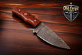 Machete Damascus Handmade Skinning Knife with Wood Handle