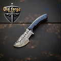 Custom Handmade Damascus Hunting Knife with Epoxy Resin Handle