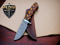 Custom Handmade Damascus Steel Hunting Knives Set with Sheath