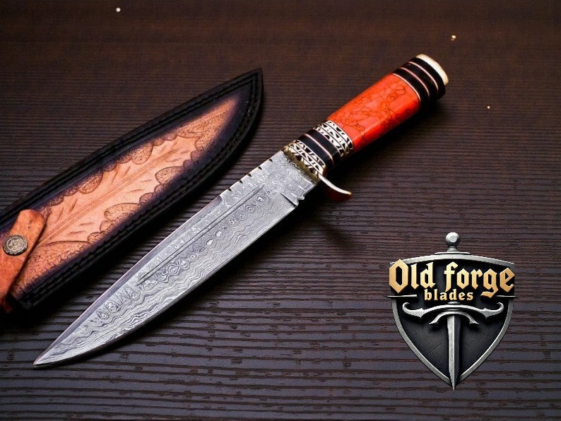Unique Handmade Knives – Custom Damascus Hunting Knife