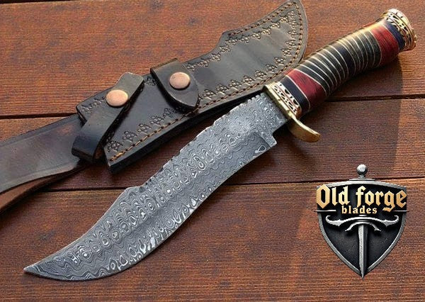 Fancy Bowie Knife – Custom Handmade Damascus Steel Masterpiece