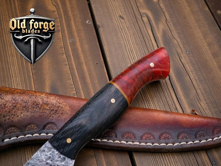 Black Resin 13” Damascus Fillet Knife – Handmade